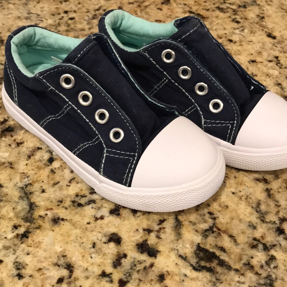 Blue Velcro Slip-on Shoes